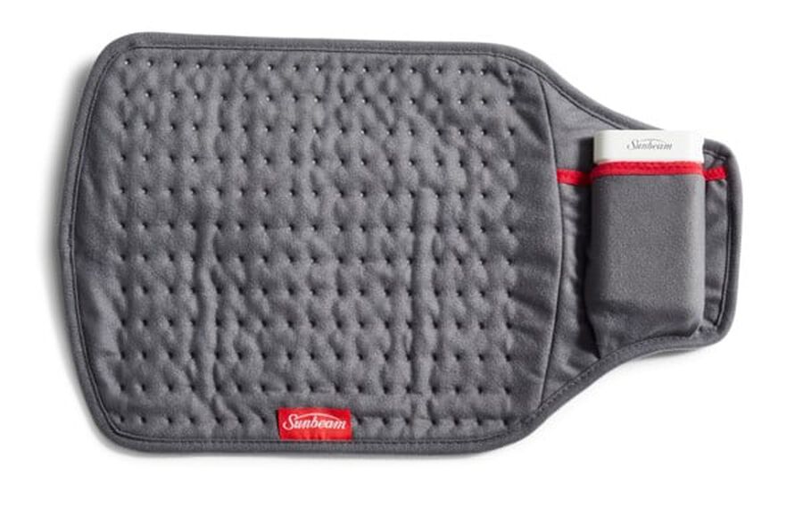 Sunbeam GoHeat Cordless Basic Heating Pad, Gray, 3 Heat Settings